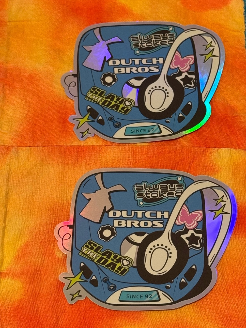 Set of 2 Dutch Bros stickers